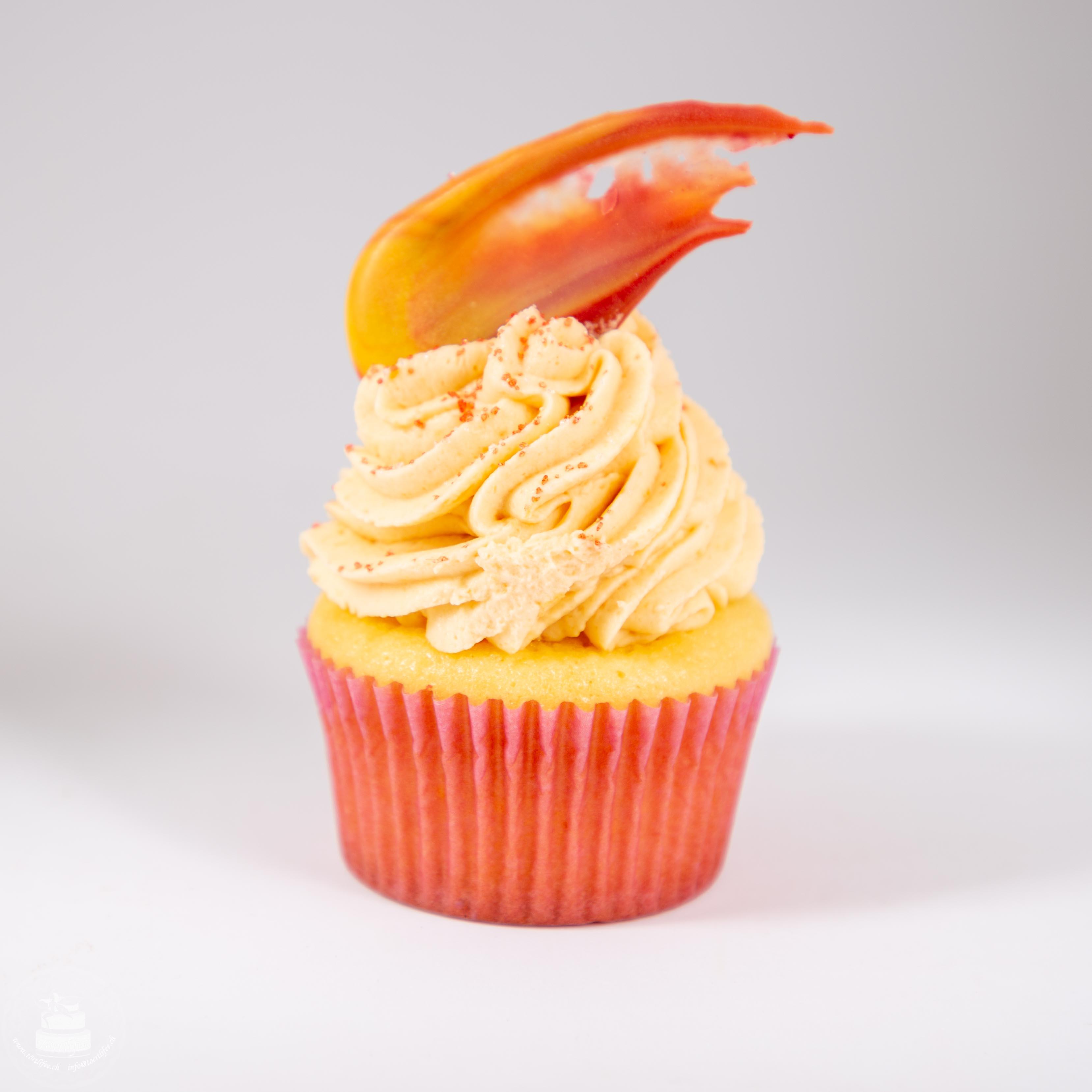 Zitronen - Blutorangen Joghurtmousse Mini Cupcake