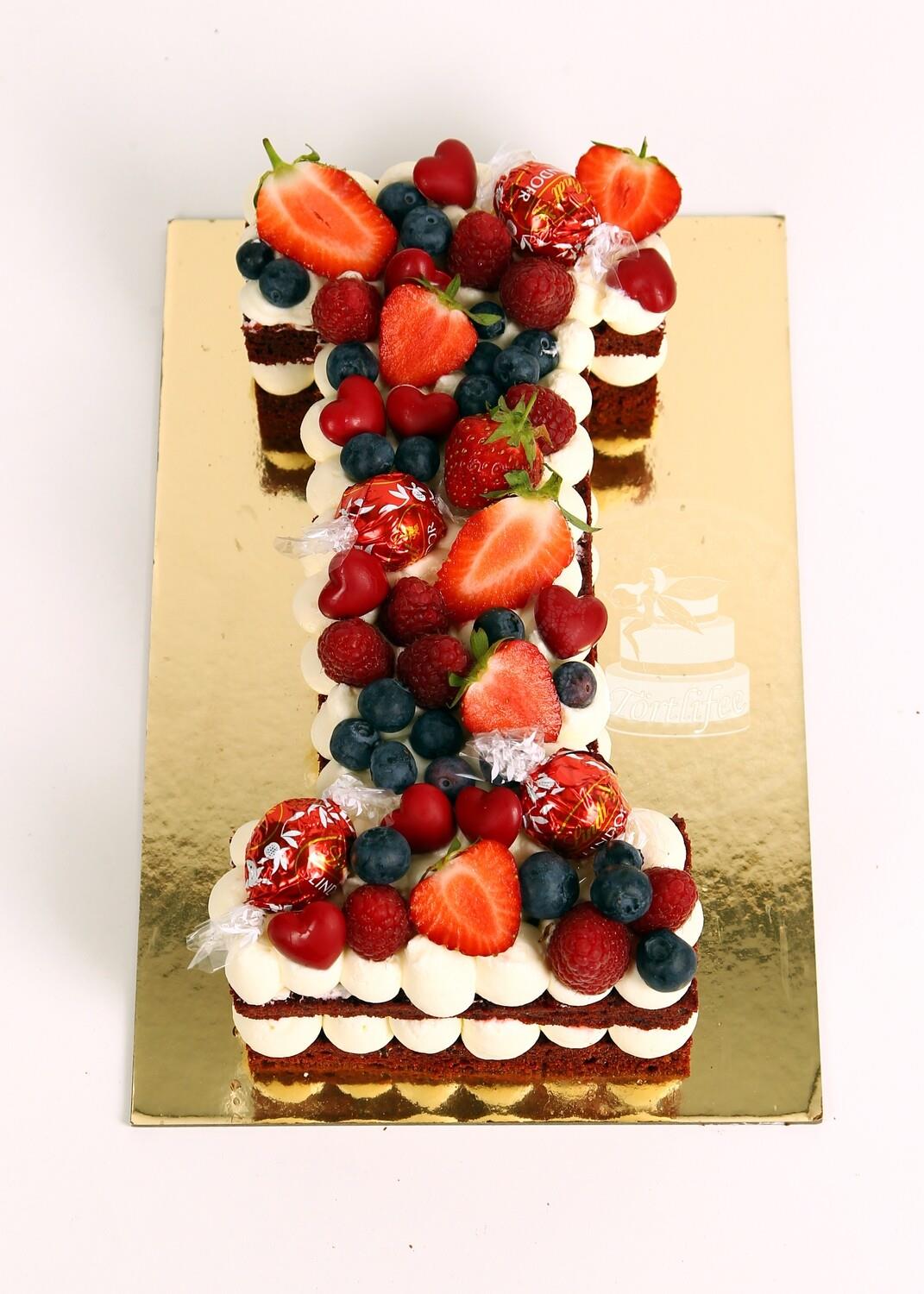 Red Velvet Sommer - Number Cake Red Velvet Sommer - Number Cake