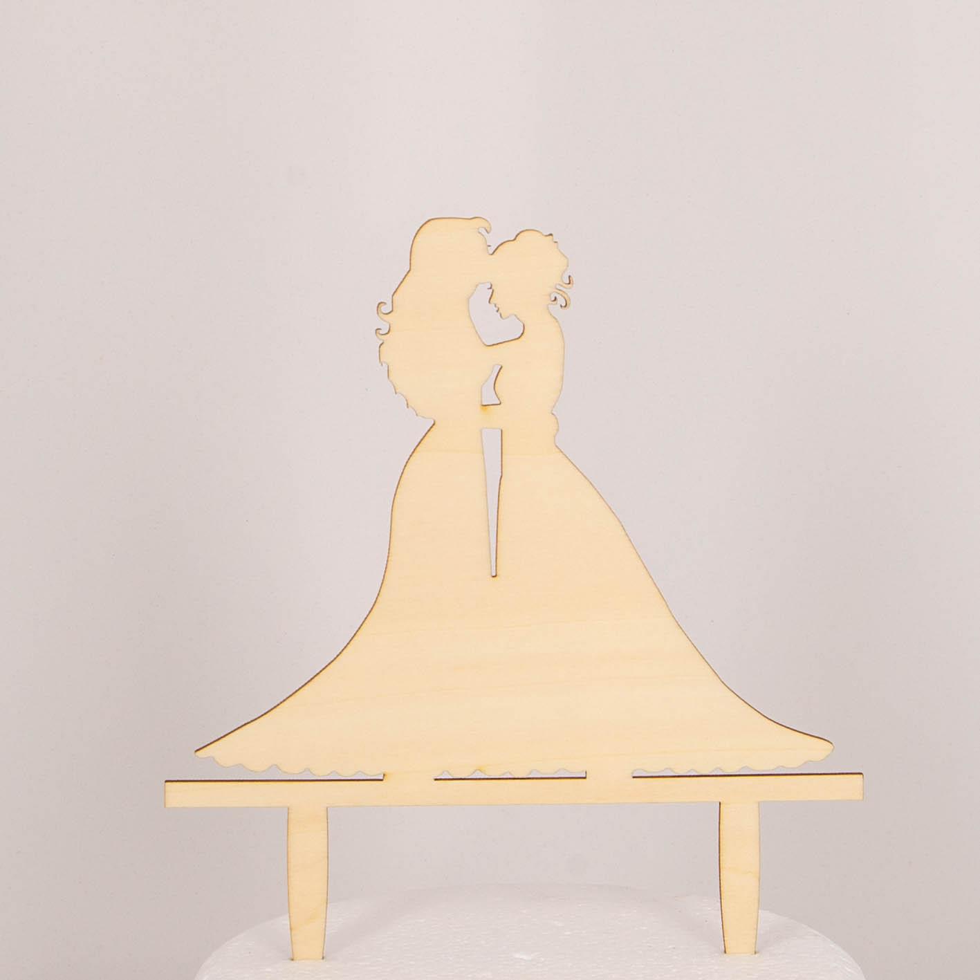 Hochzeitspaar, Braut & Braut (holz) - Hochzeits Topper Hochzeitspaar, Braut & Braut (holz) - Hochzeits Topper