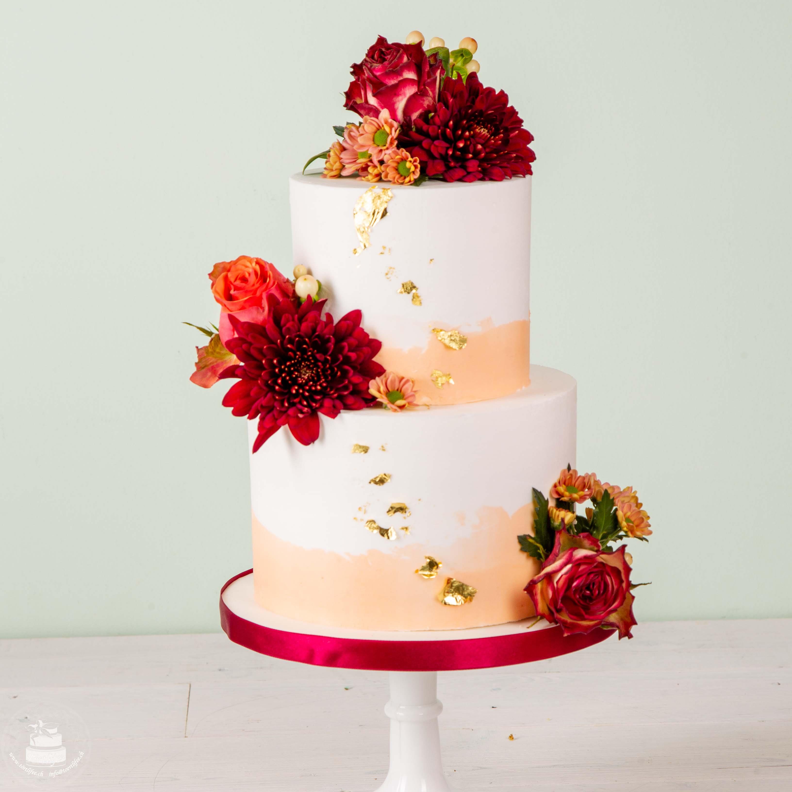 Buttercreme Torte - Blattgold