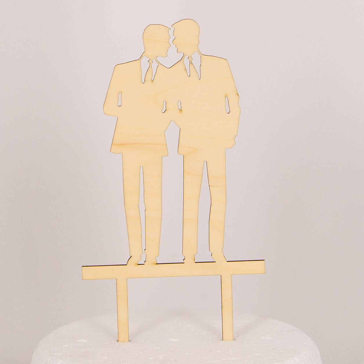 Hochzeitspaar, Bräutigam & Bräutigam (holz) - Hochzeits Topper Hochzeitspaar, Bräutigam & Bräutigam (holz) - Hochzeits Topper