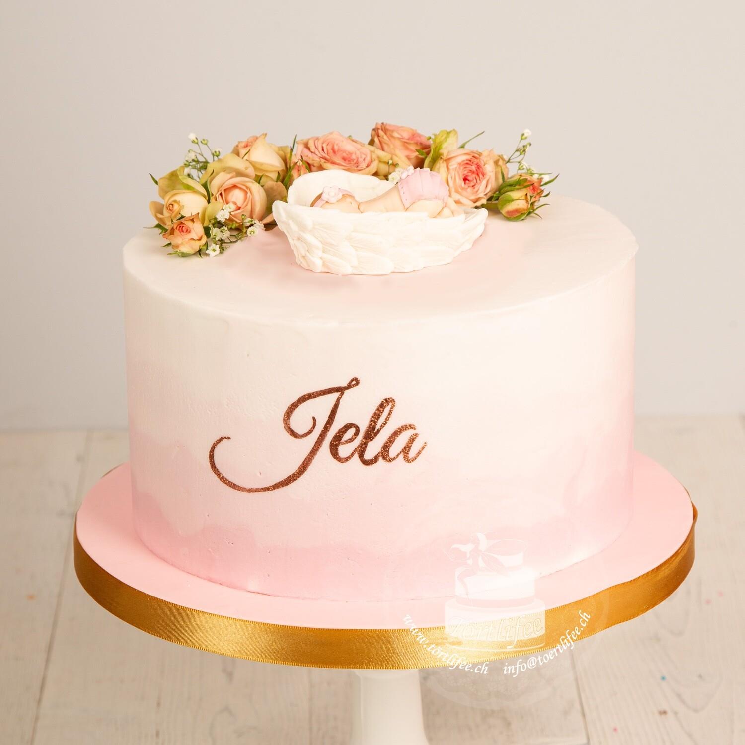 Engelsflügel mit Baby - Basic Torte Engelsflügel mit Baby - Basic Torte