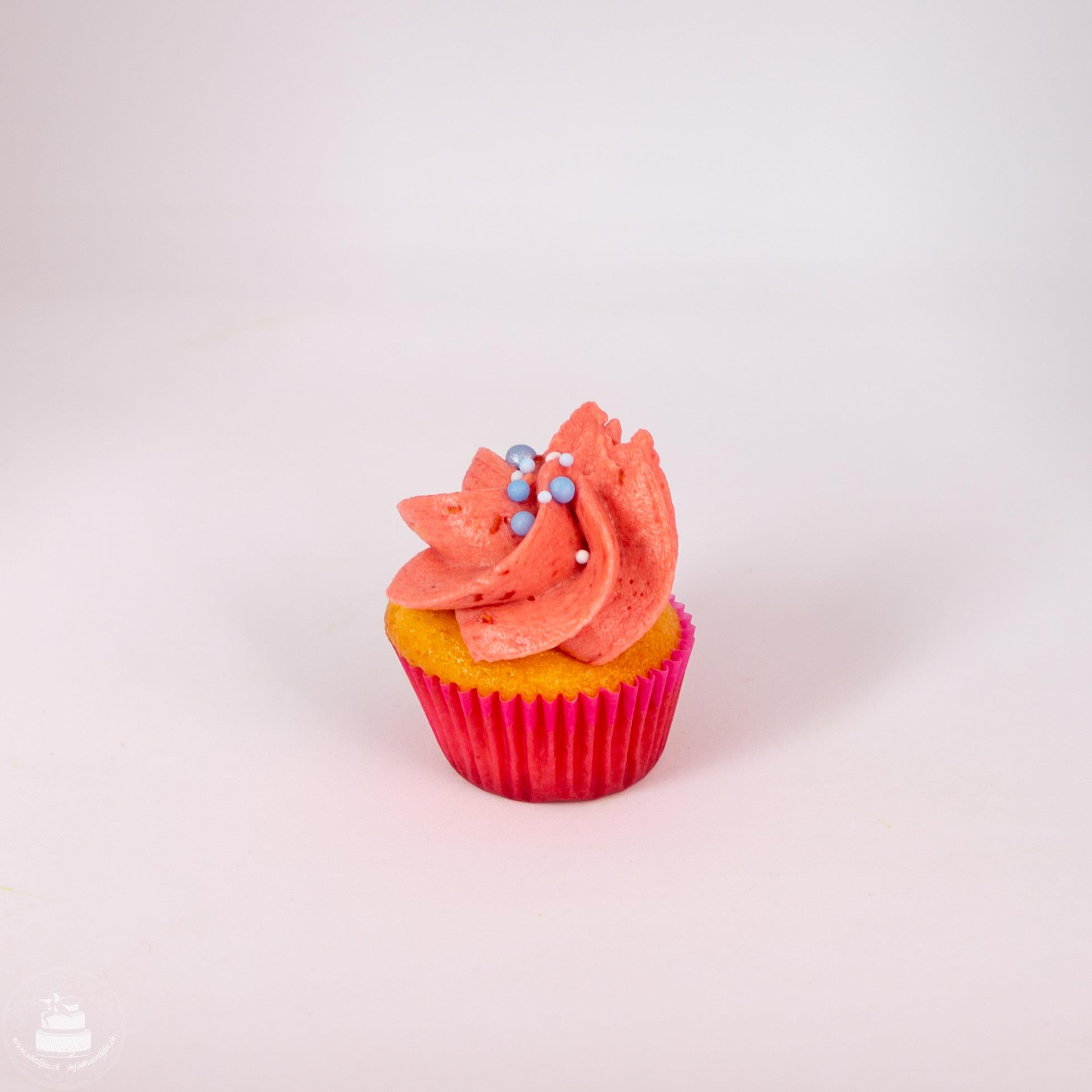Zitrone - Himbeer Buttercreme Mini Cupcake