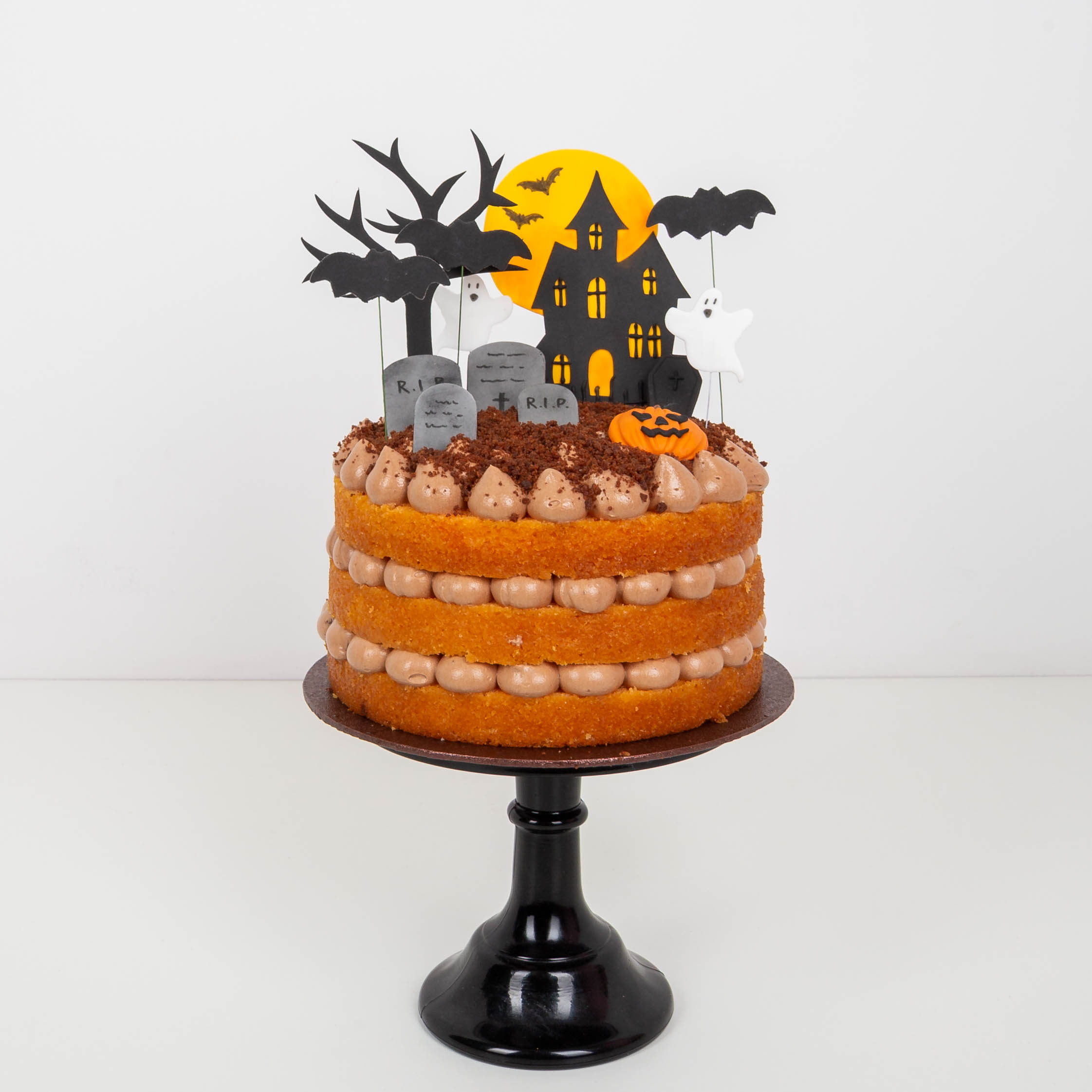 Halloween Torte Friedhof 7''